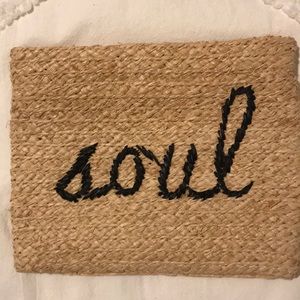 Soul Cycle Straw Clutch
